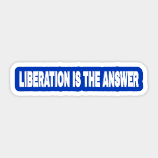 LIBERATION Is The Answer - Kwame Ture - Stokely Carmichael - Zionism = Stolen Land - Double-sided Sticker